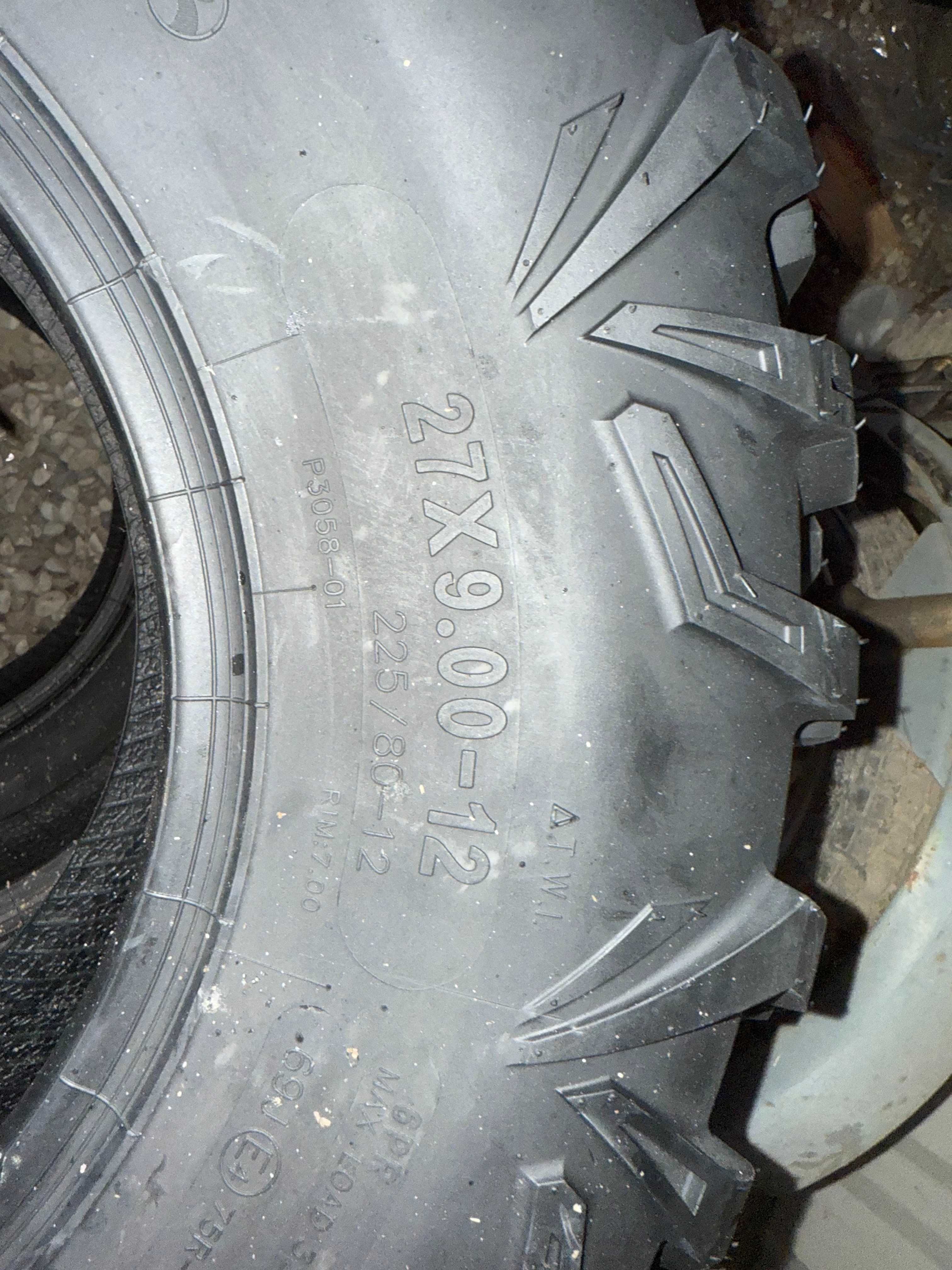 Opony ATV Obor Cypress kpl. przód 27x9-12 oraz tył 27x11-12. NOWE!