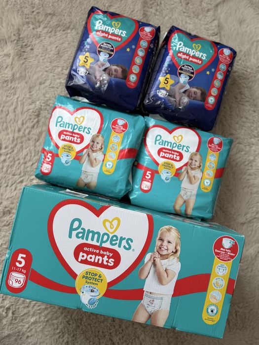 Pampers pants 5 - 152 szt. Pampers night pants 5 - 44 szt.