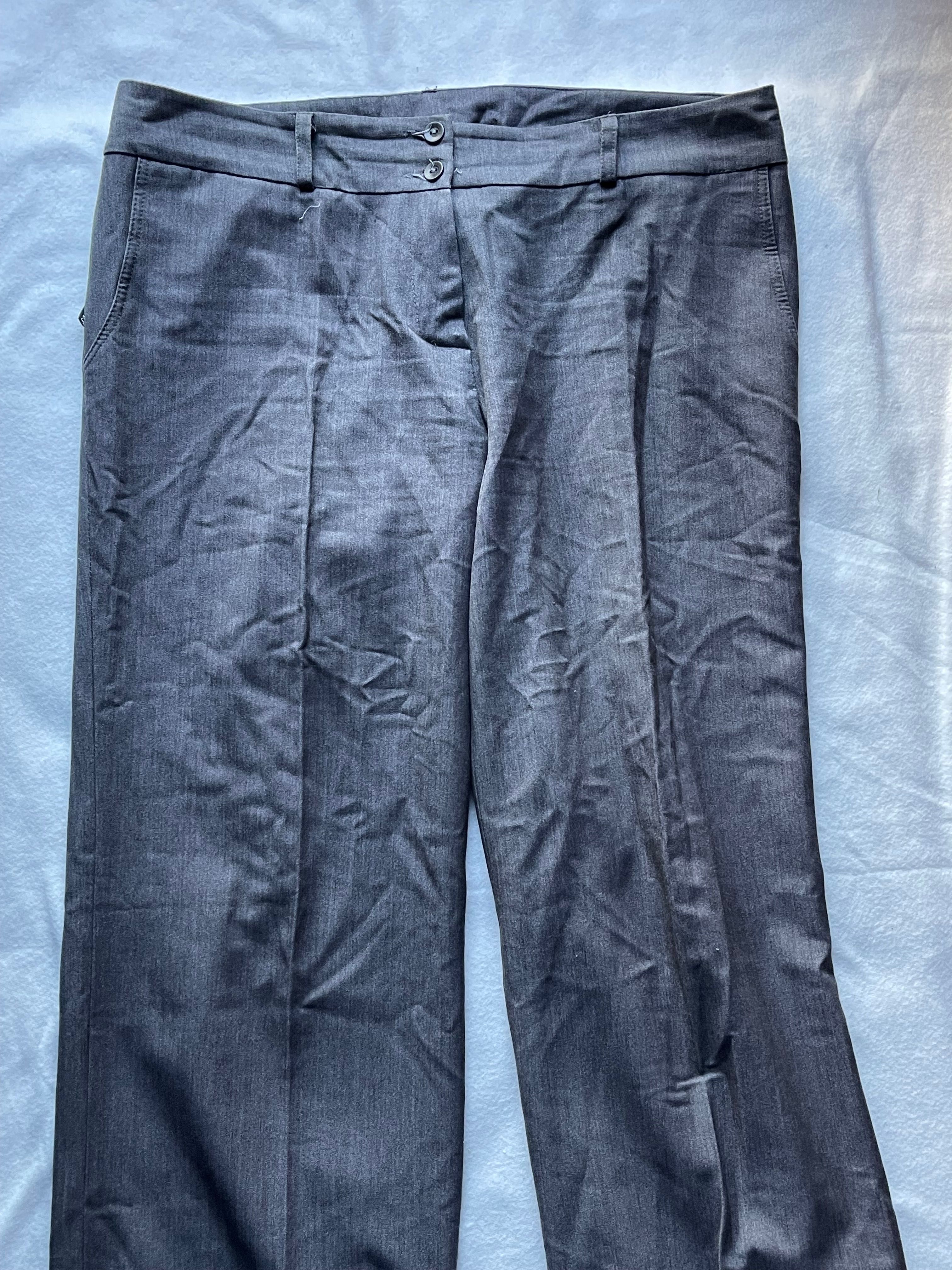 Szare, eleganckie spodnie - 44