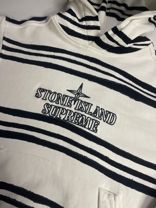 Худак Stone Island x Supreme білий