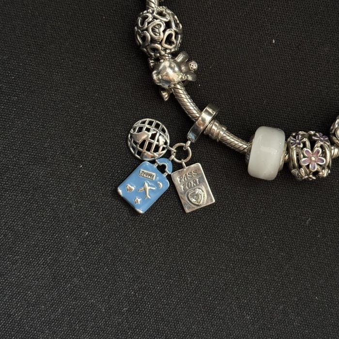 Pingente de passaporte para pulseira da pandora