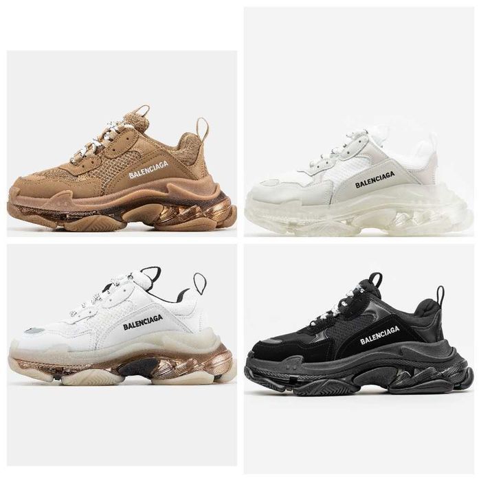 Женские кожаные кроссовки Balenciaga Triple S Clear Sole баленсиага с