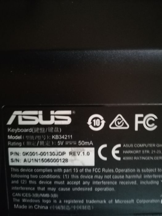 Teclado Asus como novo