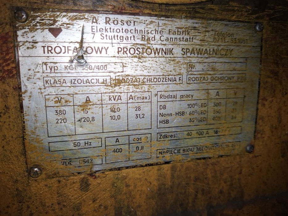 Migomat Rowac 400 A + osprzęt
