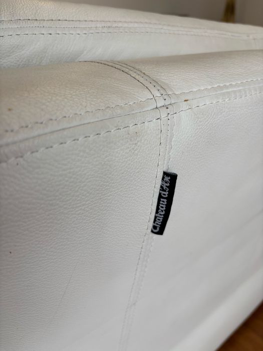 Sofa em pele chaise long da chateaux d’ax