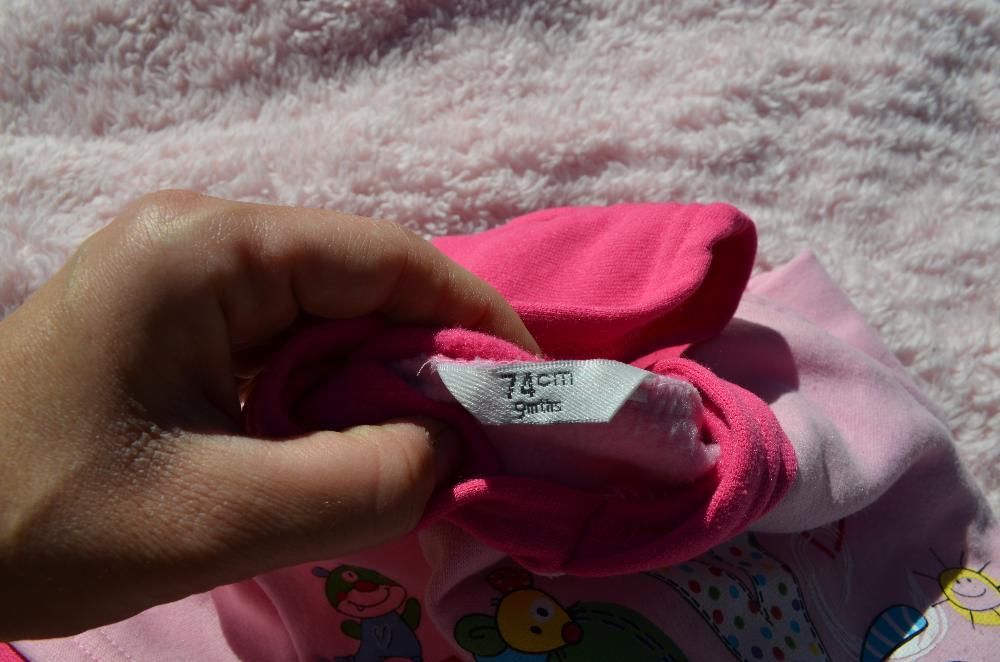 ładny DRES dziewczęcy r.74, 9-12 m-cy DRESIK dresy komplet niemowlęcy