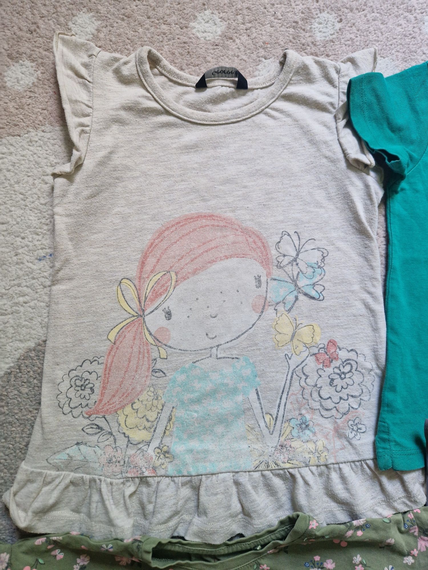98 bluzki T-shirty krótki rękaw 4szt