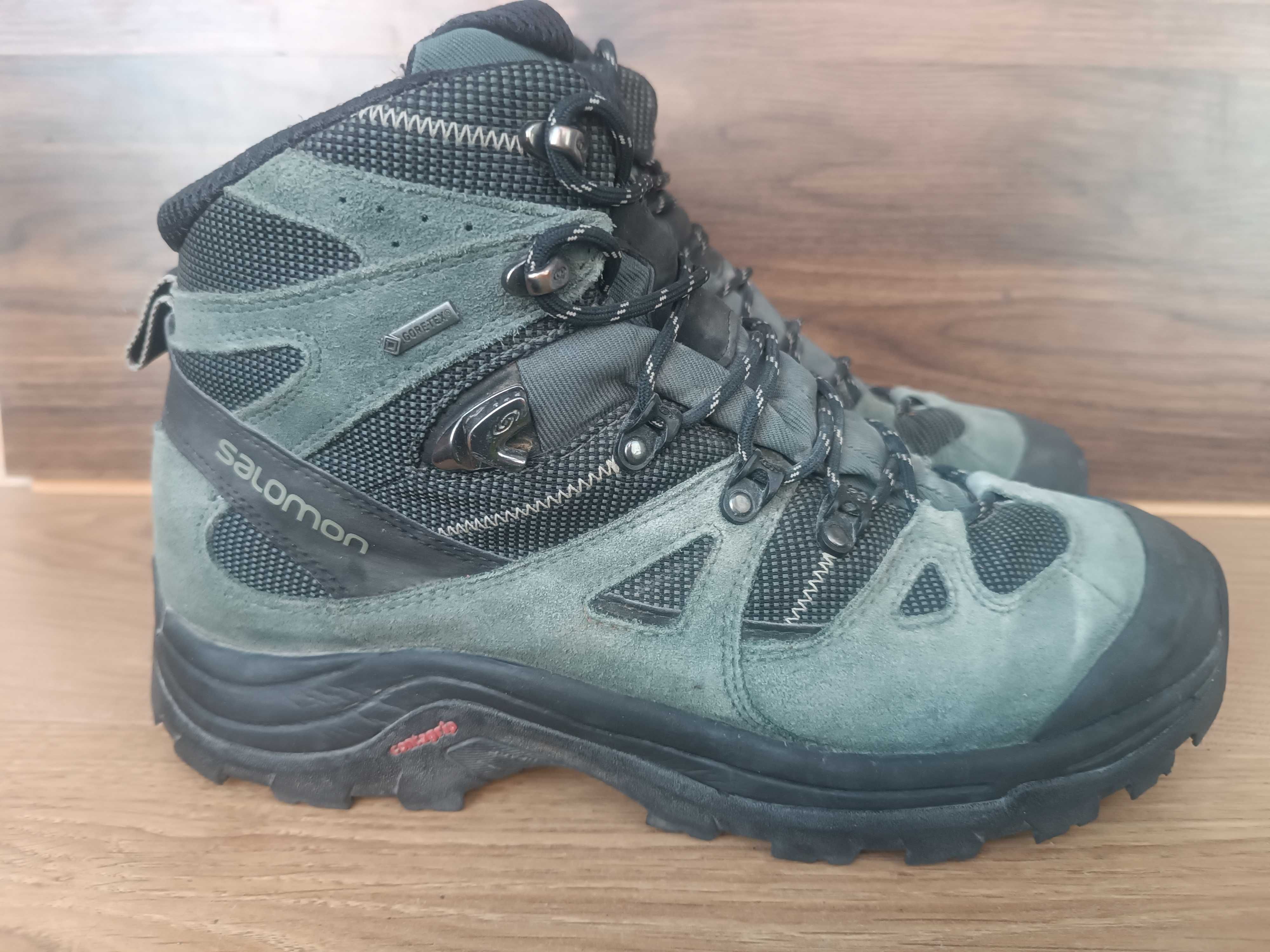 Ботинки берцы плотная кожа Salomon gore tex 4 D Quest 44 28 см