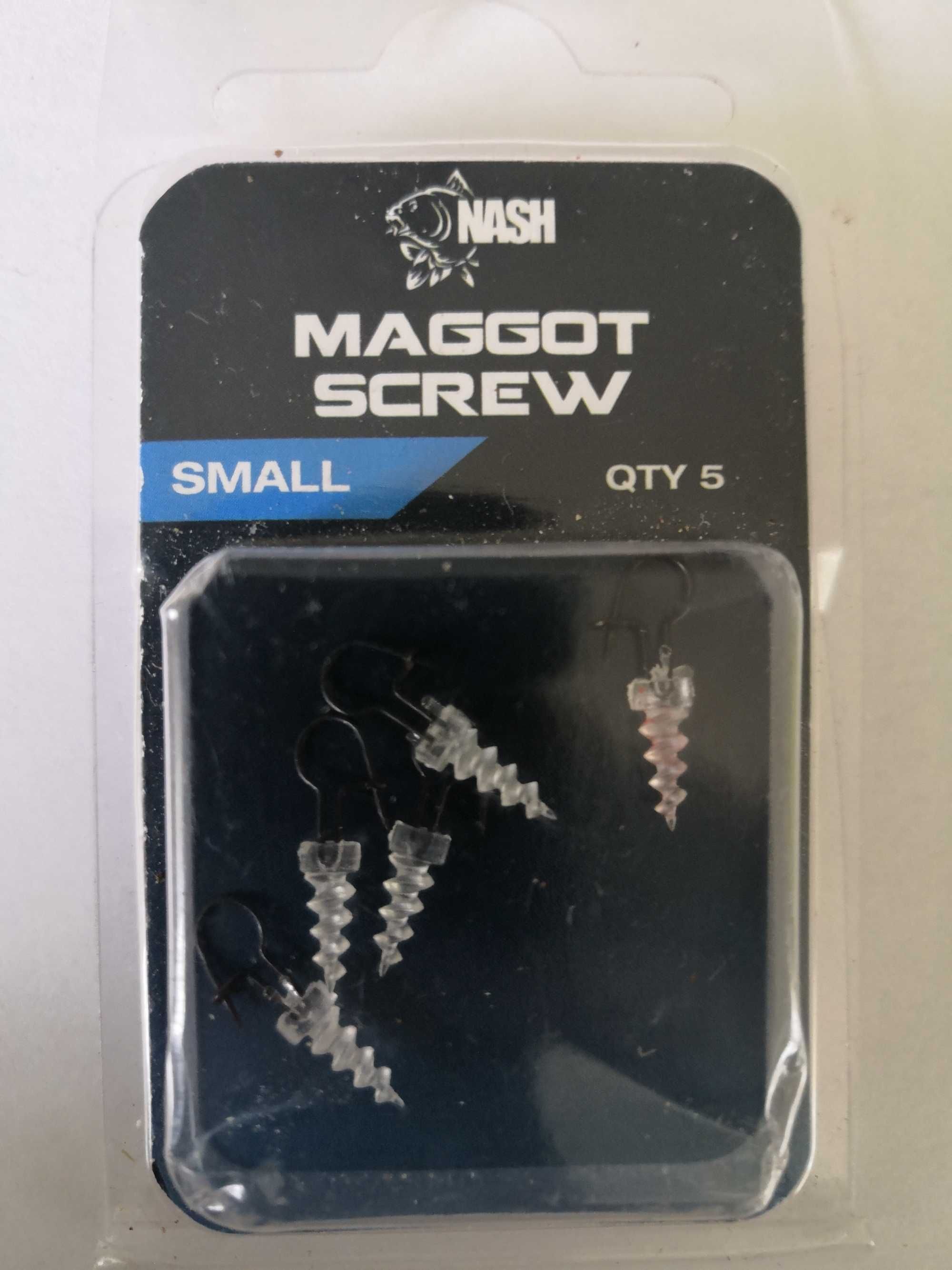 Klips do robaków z wkrętem nash maggot screw small