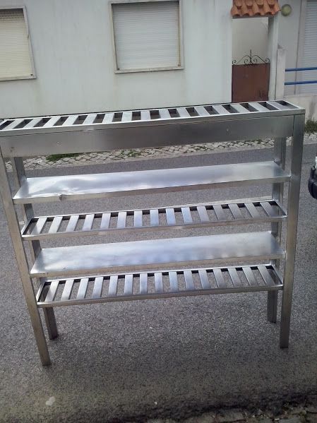 Estante inox c/ 5 prats 1500x400x1420 mm