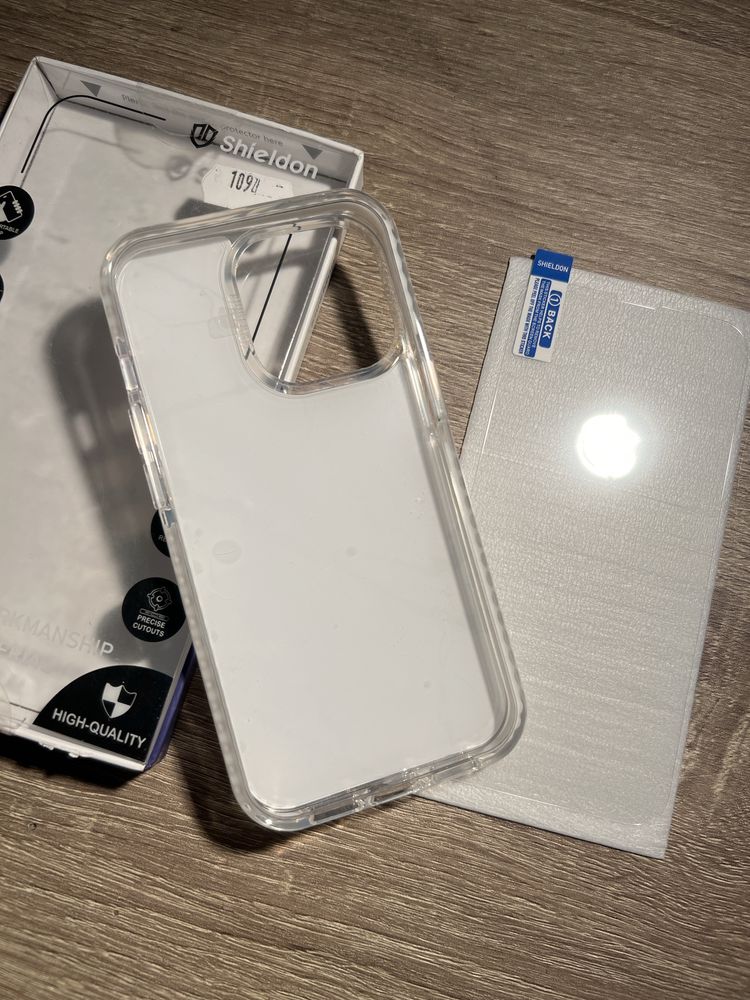 Etui PREMIUM iPhone 13 Pro Marble + szkło hartowane