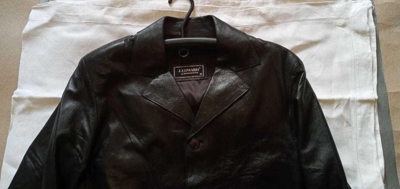 Мужской кожаный пиджак (Турция) р-р: М (полномер 48-50)