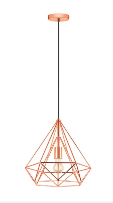 Candeeiro de teto suspenso em Cobre