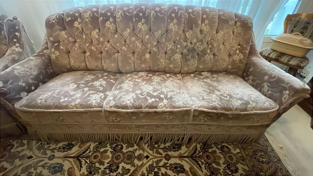 Kanapa rozkładana plus fotel vintage