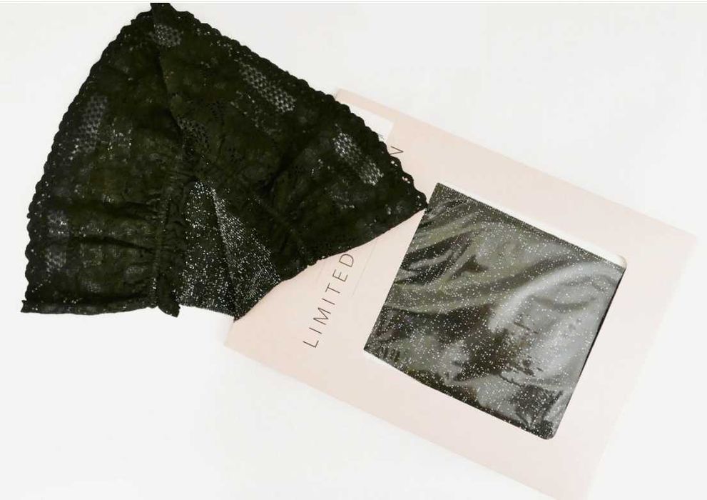 Ekskluzywne błyszczące pończochy samonośne z lurexem FIORE czarne r. 4