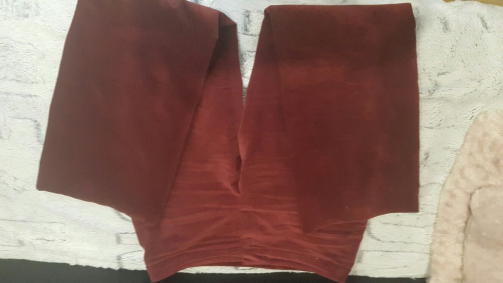 Hit Marks &Spencer Autograph spodnie welurowe wino bordo
