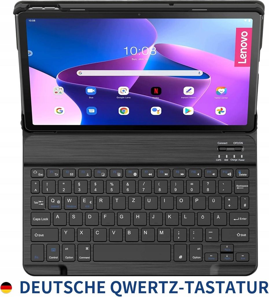 EasyAcc Etui, Klawiatura QWERTZ Do Lenovo Tab M10 Plus 3 gen.