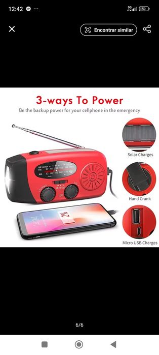 Radio solar sobrevivência