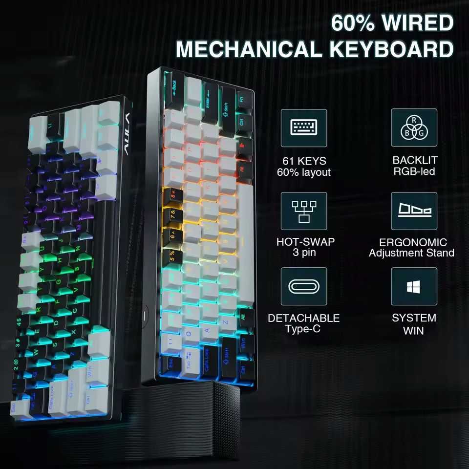 ‼️ NEW ‼️ Ігрова механічна клавіатура AULA F3261 RGB Red Switch