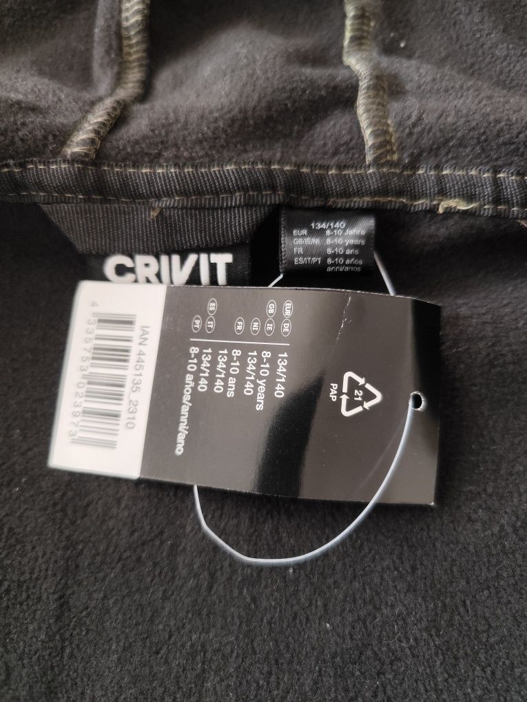 Kurtka Softshell 134/140 Crivit Lidl NOWA przejściowa wiatrówka