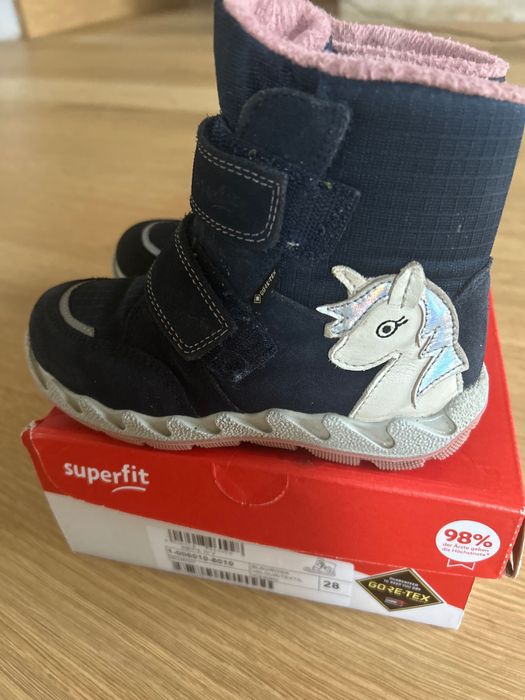 Przepiękne Śniegowce kozaki Superfit Super fit z jednorożcem 28