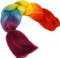 Kolorowe syntetyczne włosy na warkoczyki Y14