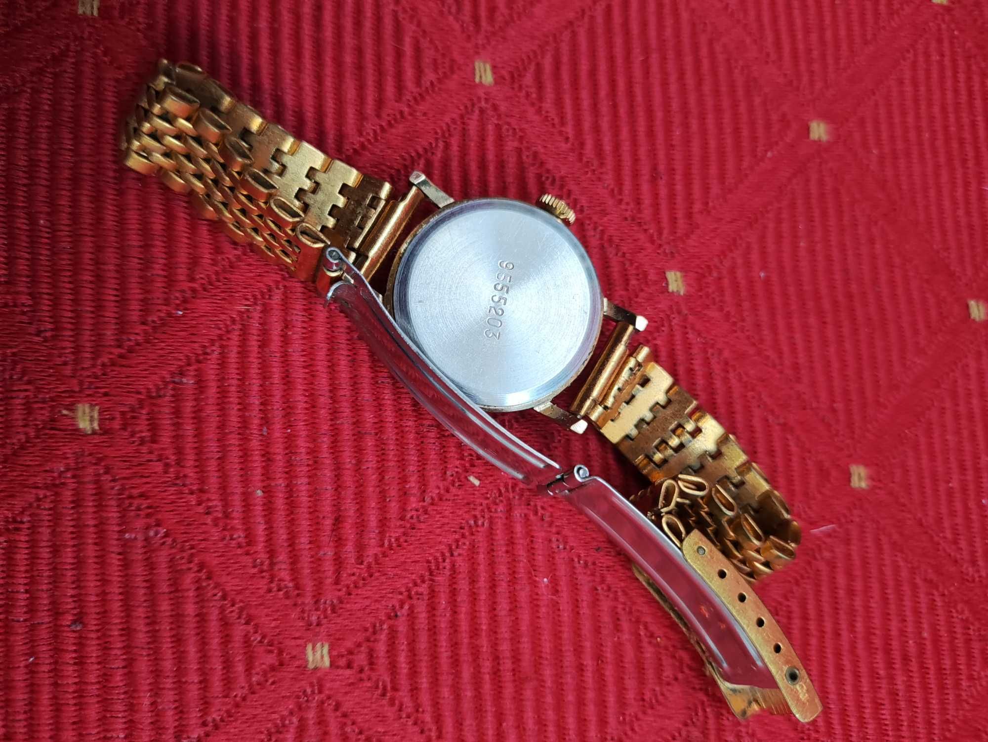 Zegarek Zaria Jewels damski Zegar złoty analogowy nakręcany pozłacany