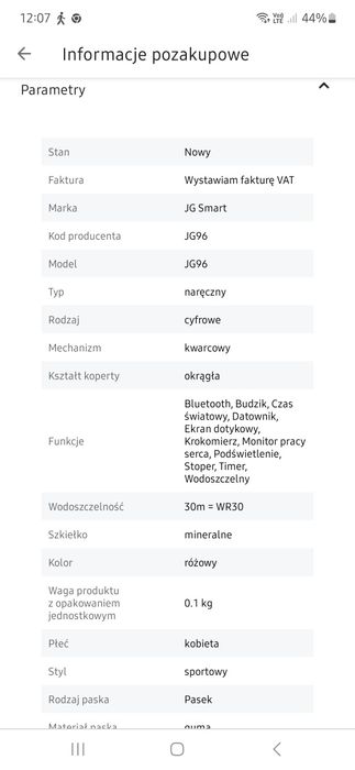 Zegarek Smartwatch DT96 damski