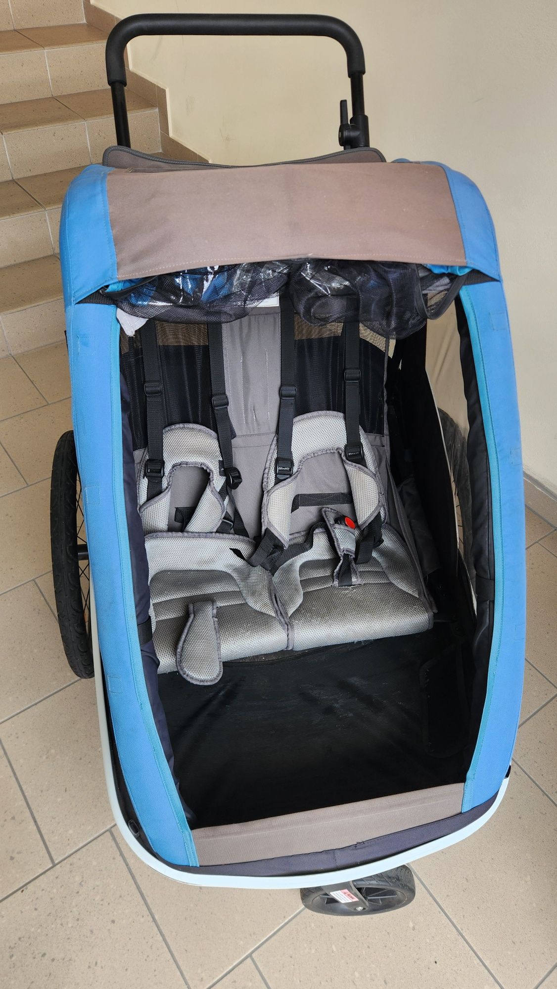 Przyczepka rowerowa dla 2 dzieci HAMAX Traveller Twin