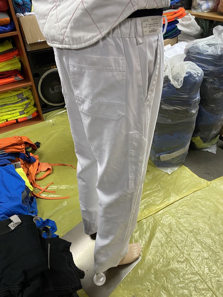 Spodnie Robocze BIAŁE S-6XL *Najtaniej