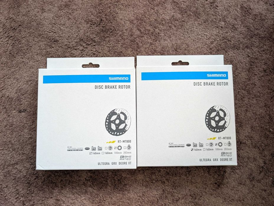 Tarcze hamulcowe Shimano XT RT-MT800 140mm CL NOWE (2 szt.)