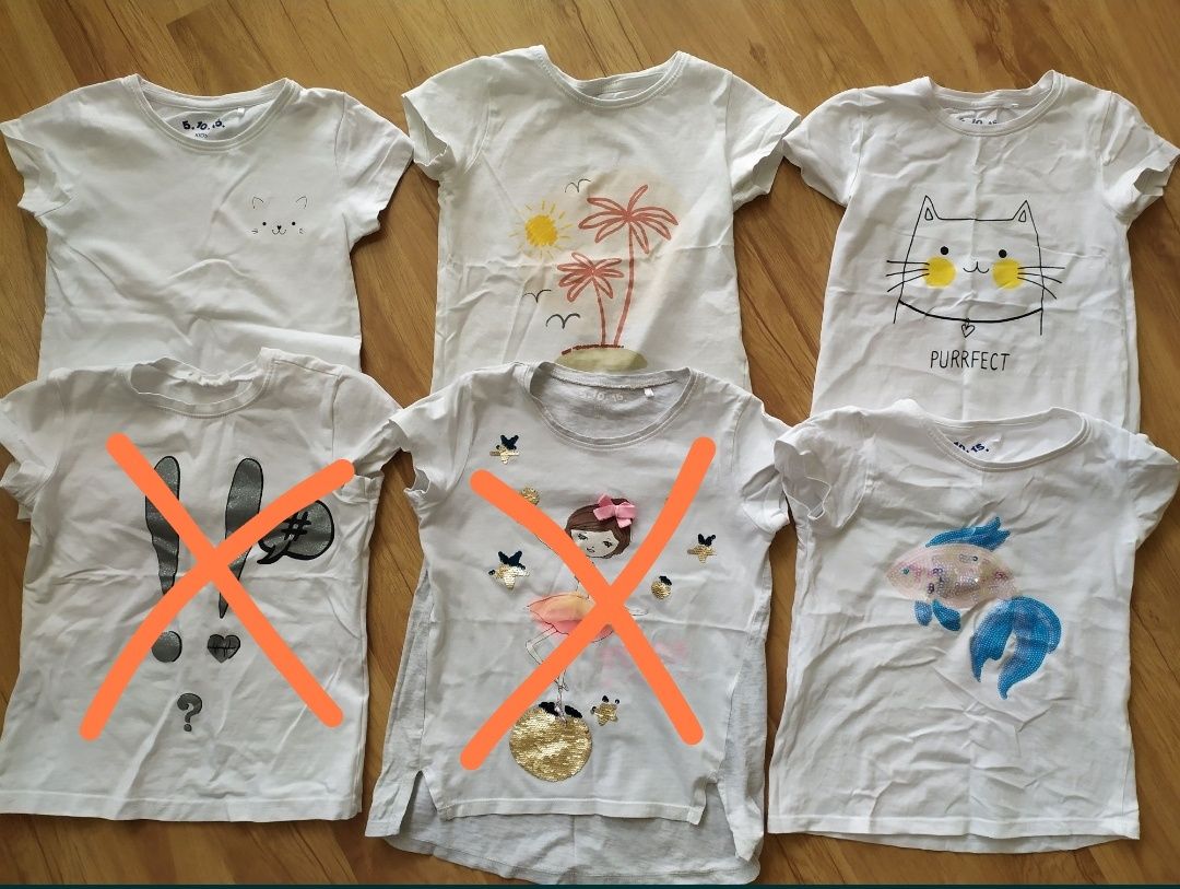 Koszulki krótki rękaw t-shirt rozmiar 110 wiosna lato