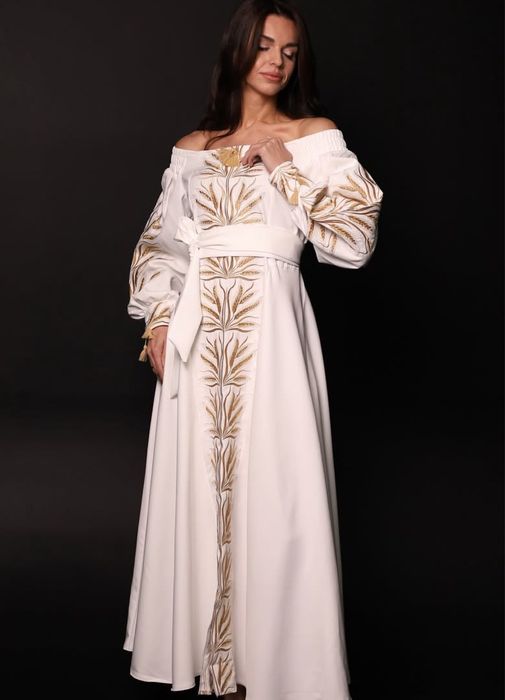 Сукня вишиванка біла. Прокат сукні. Оренда сукні.  Продаж