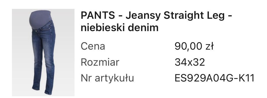 spodnie ciążowe / Esprit / 34x32