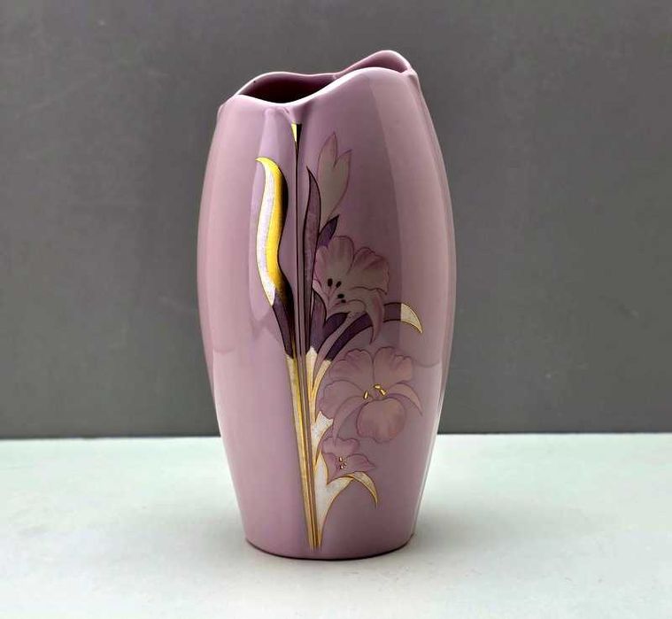 Różowa porcelana wazon Bochemia Czechy
