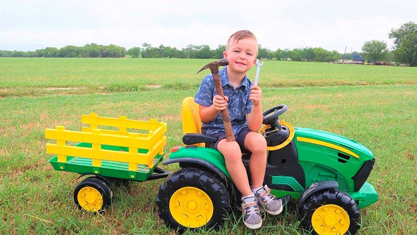EKSTRA WERSJA! John DEERE traktorek dla dzieci z akumulatorem 14AH!