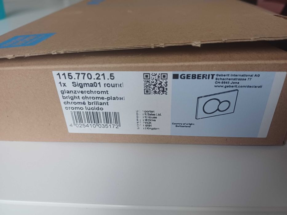 Geberit Sigma01 - Przycisk spłukiwania, błyszczący chrom 115.770.21.5