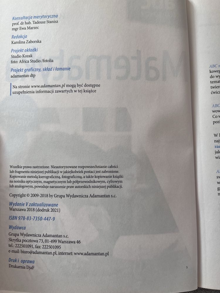 Repetytorium Matematyka poziom podstawowy abc maturzysty
