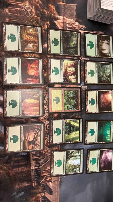 Terrenos Foil Magic The Gathering + 120 cartas comuns + 300 Sleeves