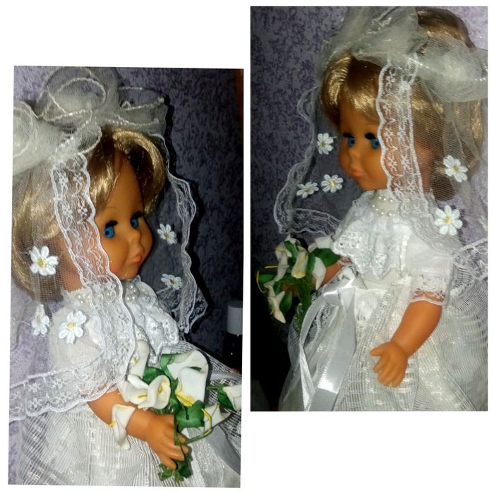 Кукла ГДР. Свадебное платье. Невеста. На свадьбу.