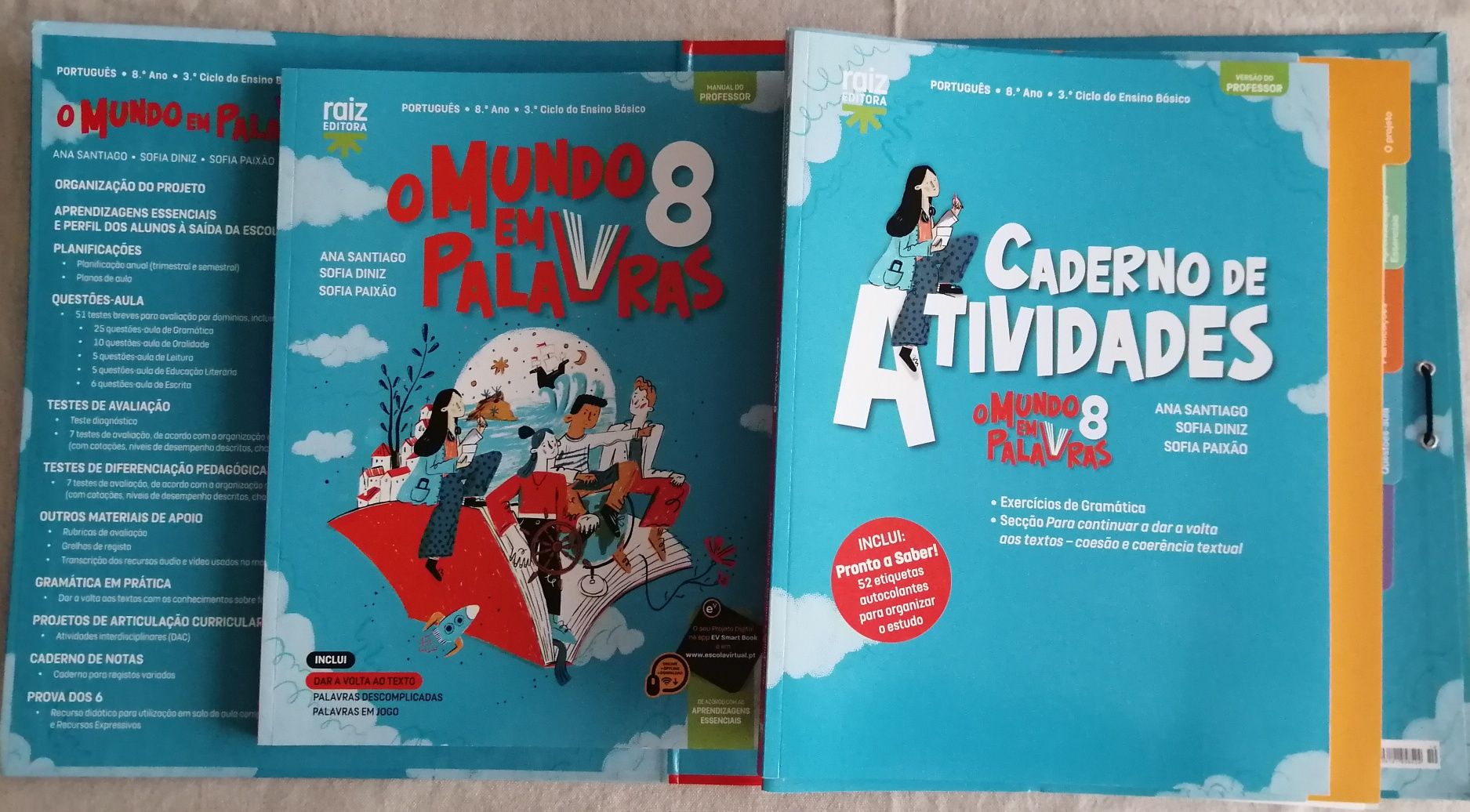 Manual e Caderno de Atividades de Português 8. ° ano