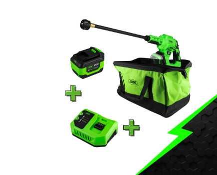 LAVADORA DE ALTA PRESSÃO A BATERIA BRUSHLESS COM CARREGADOR E SACO
