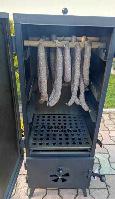 Wędzarnik ogrodowy, wędzarnia, smoker metalowa solidna od ręki