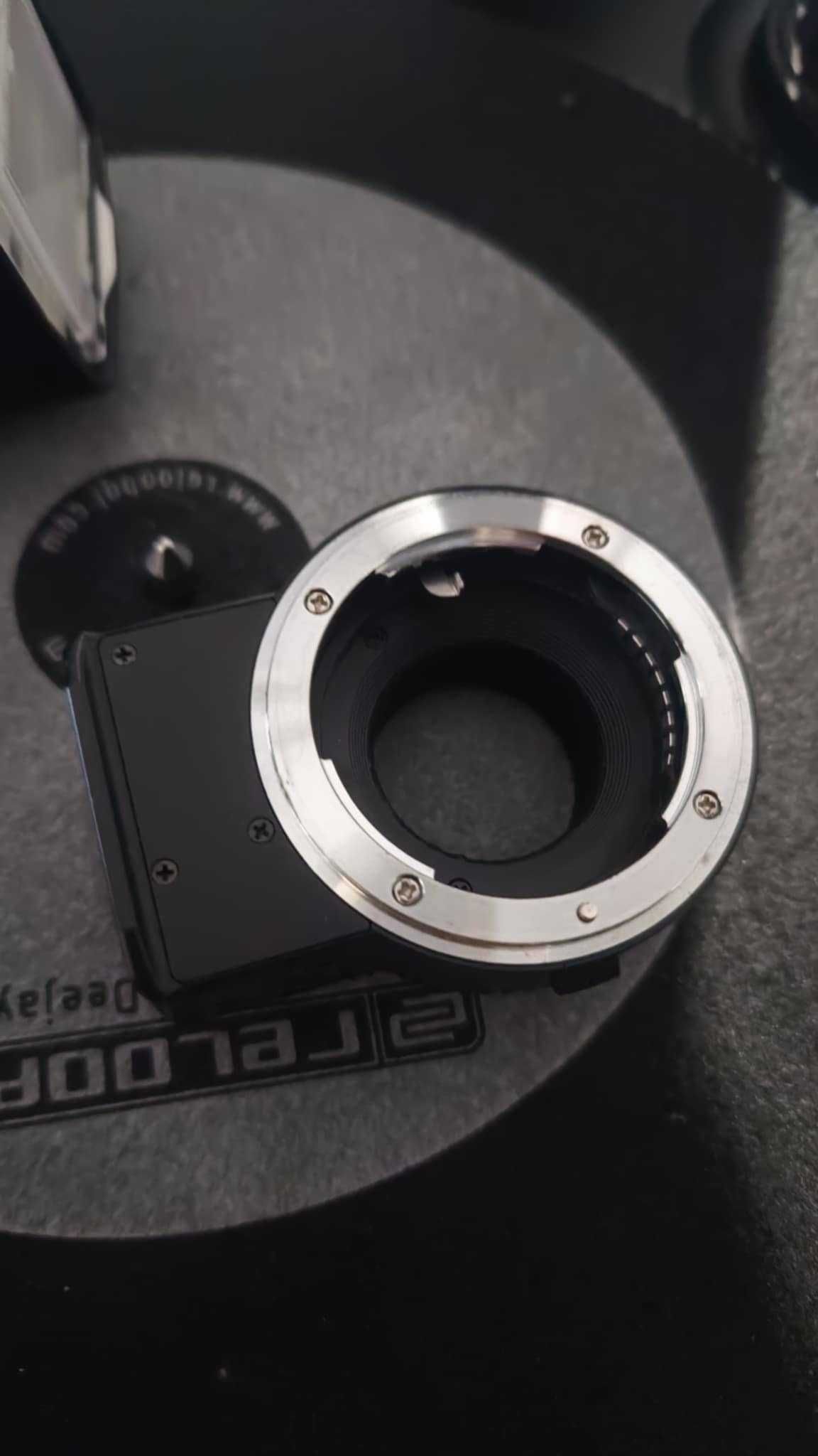 adapter + obiektyw