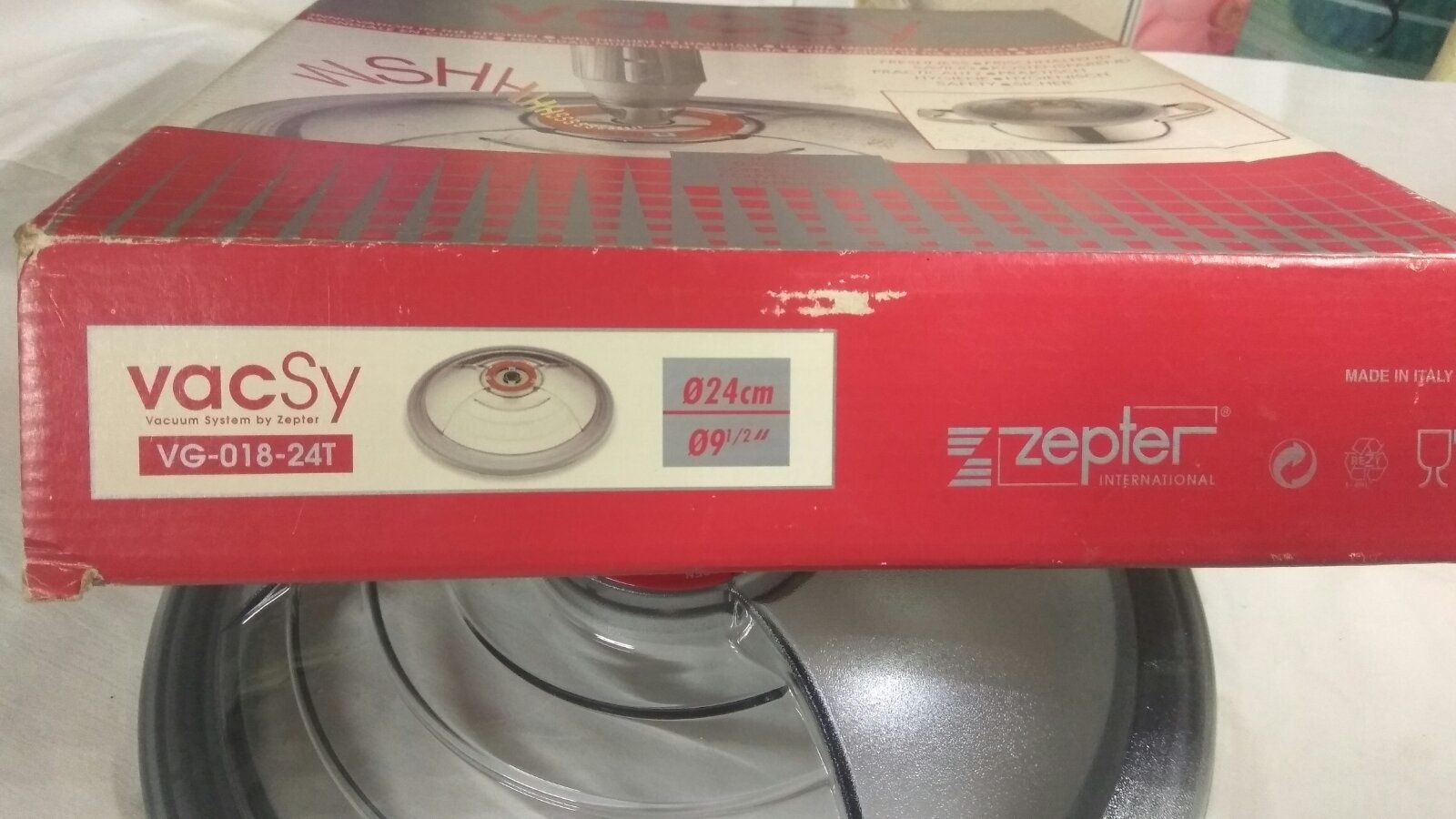 Крышка Zepter VacSy 24 см. Миска с крышкой 1199грн