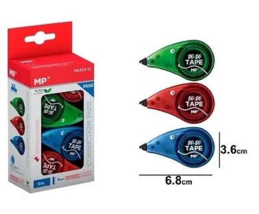 Korektor w taśmie 12szt MP Main Paper blister,154x72 mm