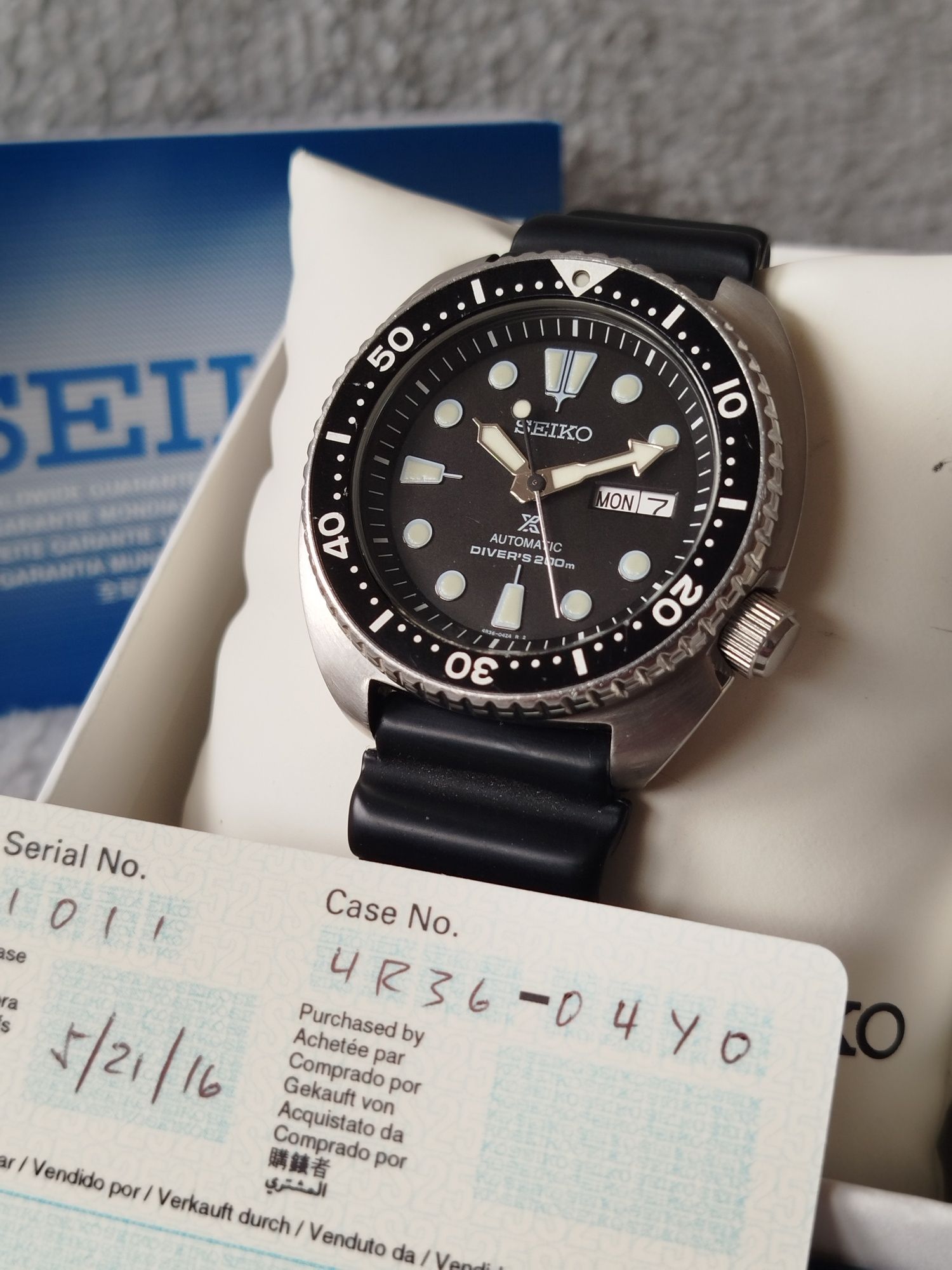 Zegarek Seiko Prospex SRP777K1 Scuba Diver's 4R36-04Y0 srebrny czarny
