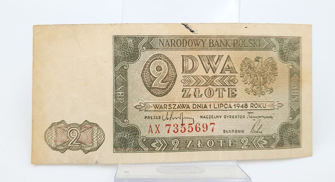 Stary Banknot kolekcjonerski Polska 2 zł 1948