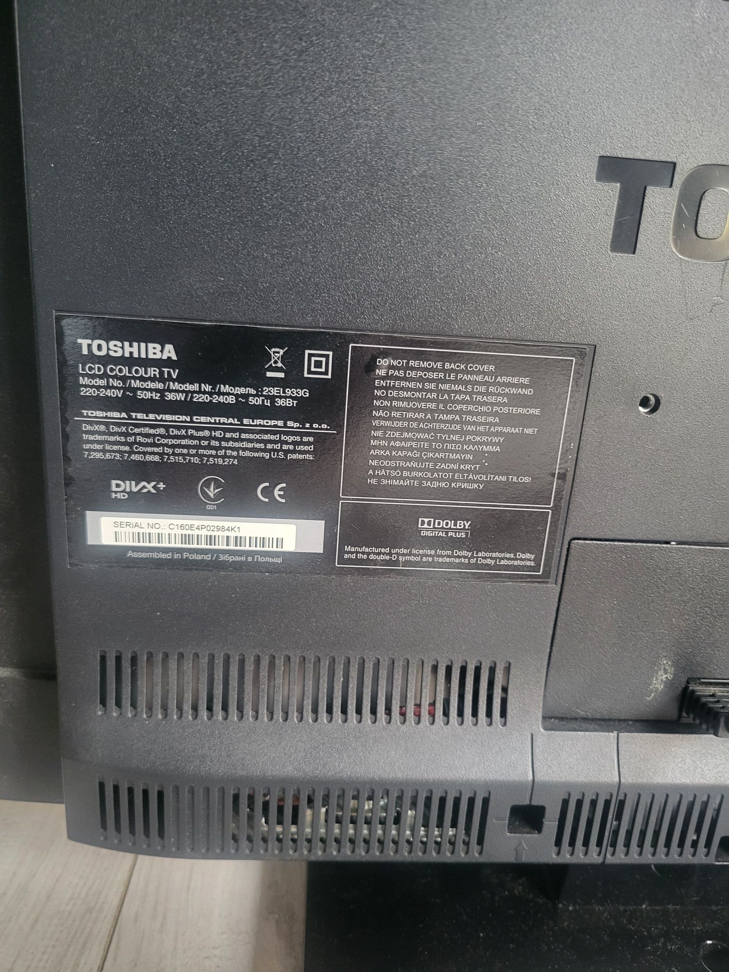 Telewizor Toshiba 23 '' sprawny