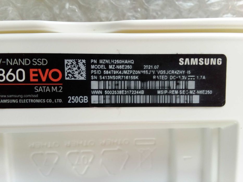 SSD M.2 SATA Samsung 860 EVO 256GB